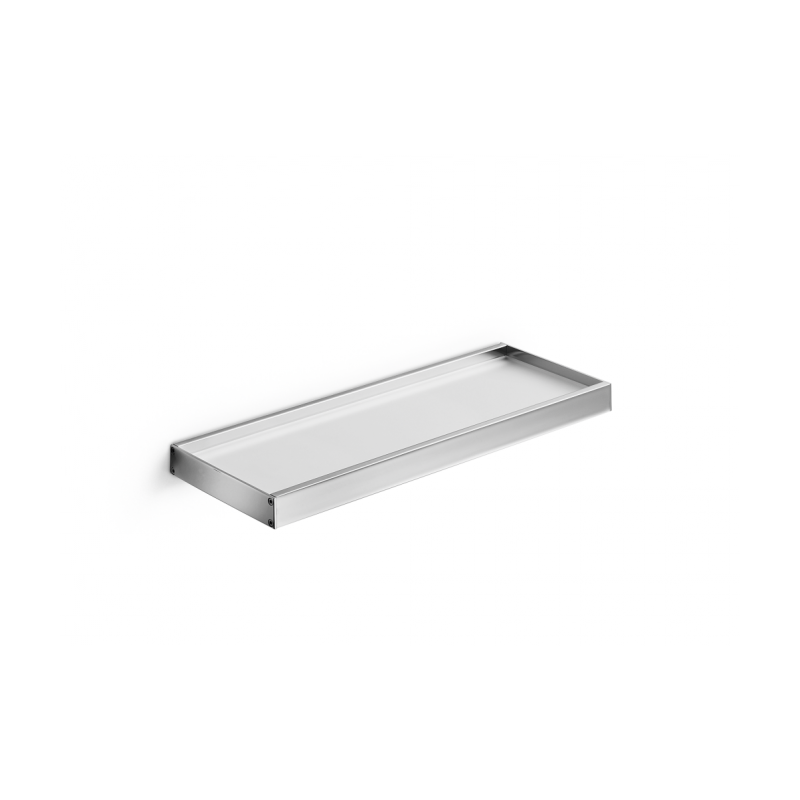 Repisa baño 60 cm en latón cromado y cristal 8 mm Repisa baño 60 cm en latón cromado y cristal 8 mm